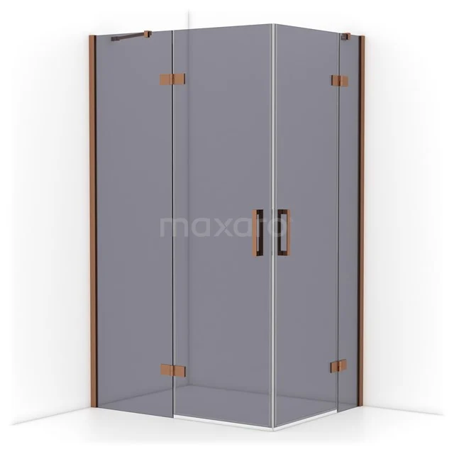 Diamond Shower enclosure | 120x90 cm Copper Smoke glass Pivot door Rectangle CDD6636411KP