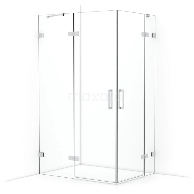 Diamond Shower enclosure | 120x90 cm Chrome Clear glass Pivot door Rectangle CDD6636420C