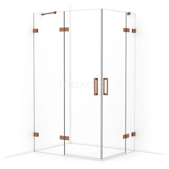 Diamond Shower cabin | 120x90 cm Copper Clear glass Pivot door Rectangle CDD6636420KP