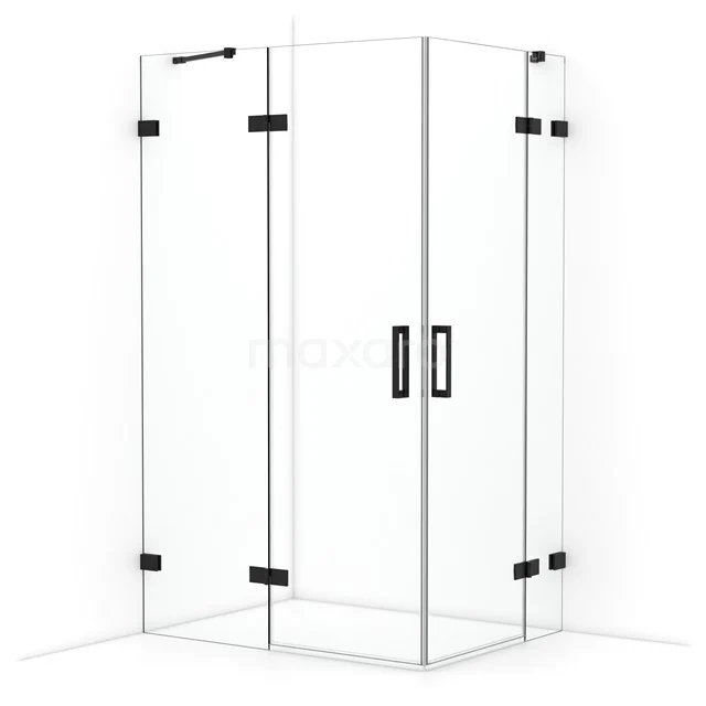 Diamond Duschkabine | 120x90 cm Matt Schwarz Drehtür Rechteck CDD6636420MB