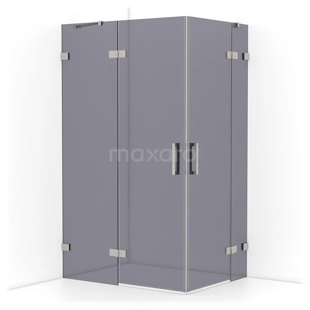 Diamond Shower enclosure | 120x90 cm Stainless steel Smoke glass Pivot door Rectangle CDD6636421BR