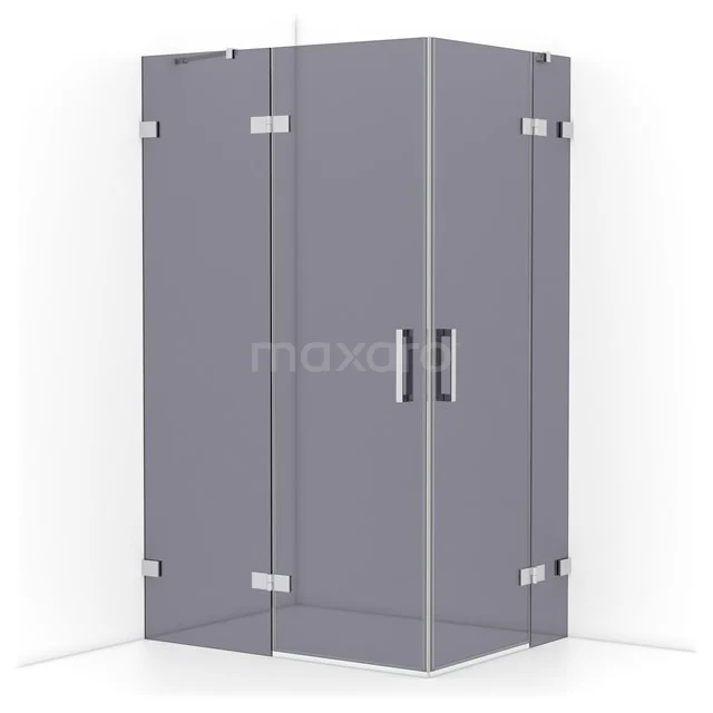 Diamond Shower enclosure | 120x90 cm Chrome Smoke glass Pivot door Rectangle CDD6636421C