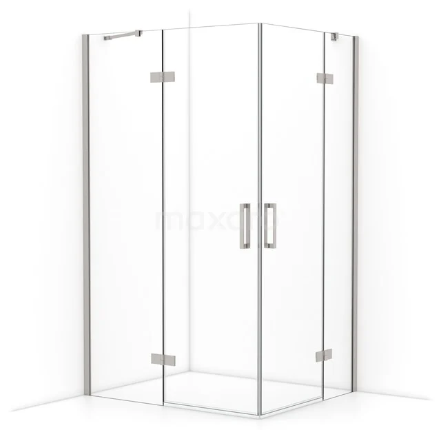 Diamond Shower cabin | 120x100 cm Stainless steel Clear glass Pivot door Rectangle CDD6646410BR