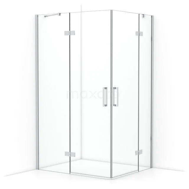 Diamond Shower enclosure | 120x100 cm Chrome Clear glass Pivot door Rectangle CDD6646410C