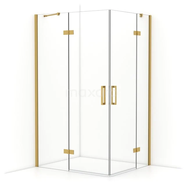 Diamond Shower cabin | 120x100 cm Gold Clear glass Pivot door Rectangle CDD6646410GG