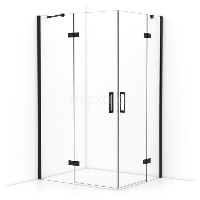 Diamond Shower cabin | 120x100 cm Matte black Clear glass Pivot door Rectangle CDD6646410MB