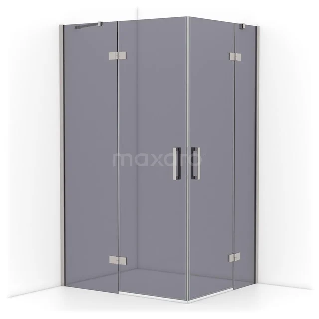 Diamond Shower enclosure | 120x100 cm Stainless steel Smoke glass Pivot door Rectangle CDD6646411BR