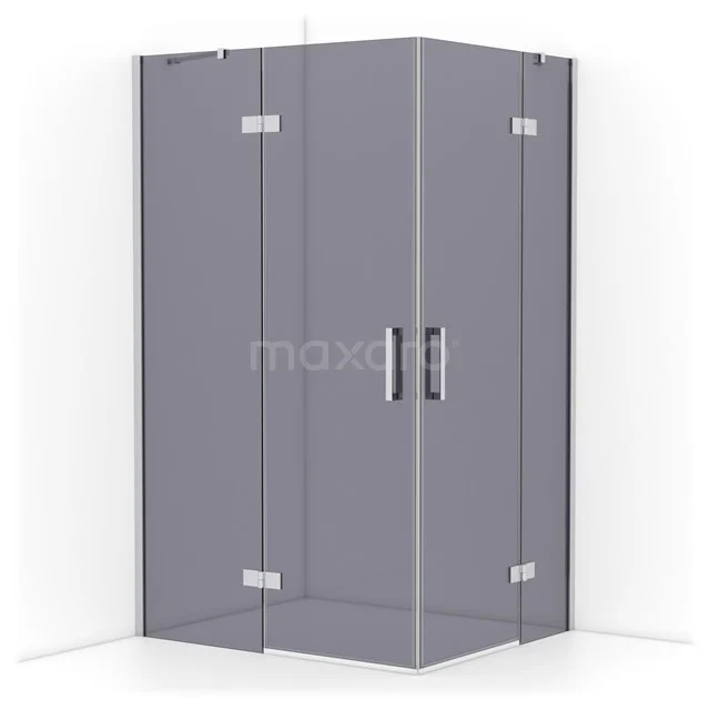 Diamond Shower enclosure | 120x100 cm Chrome Smoke glass Pivot door Rectangle CDD6646411C