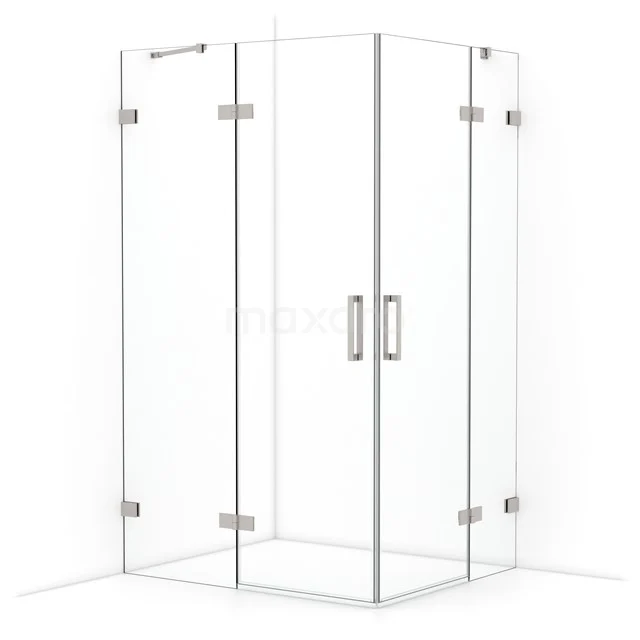 Diamond Shower enclosure | 120x100 cm Stainless steel Clear glass Pivot door Rectangle CDD6646420BR