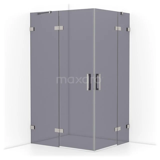 Diamond Shower enclosure | 120x100 cm Stainless steel Smoke glass Pivot door Rectangle CDD6646421BR