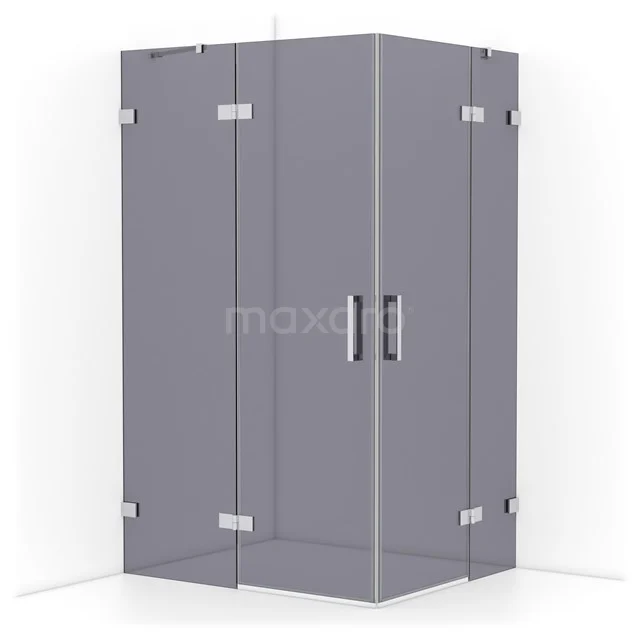 Diamond Shower enclosure | 120x100 cm Chrome Smoke glass Pivot door Rectangle CDD6646421C