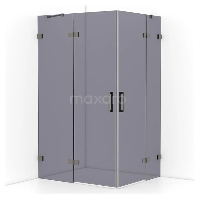 Diamond Duschkabine | 120x100 cm Schwarzes Metall Drehtür Rechteck CDD6646421ZM