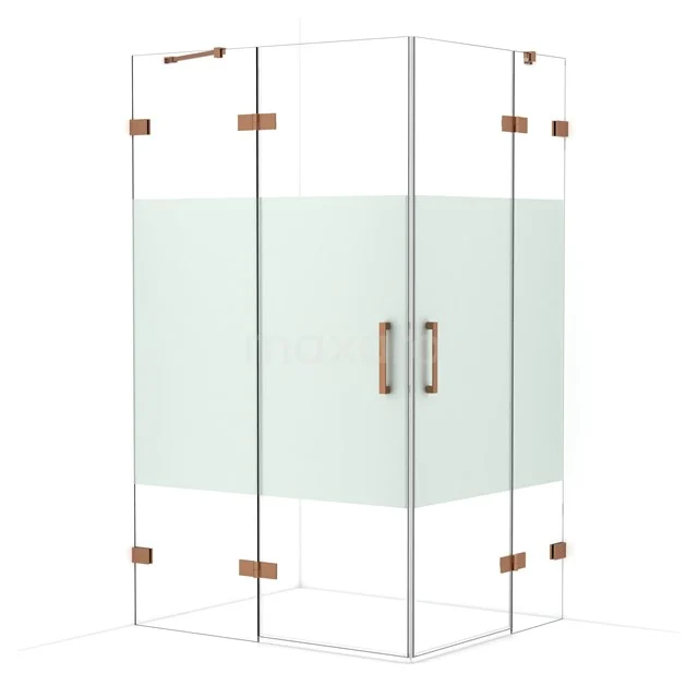 Diamond Shower enclosure | 120x100 cm Copper Clear with matt strip Pivot door Rectangle CDD6646423KP