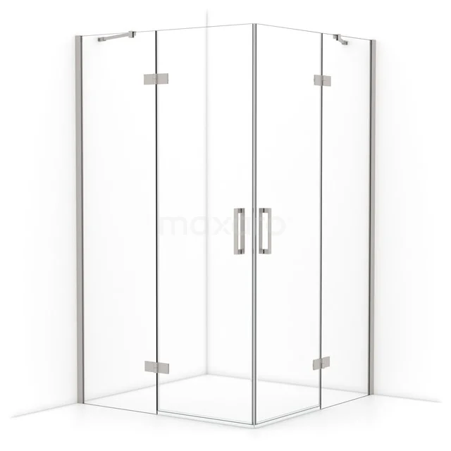Diamond Shower cabin | 120x120 cm Stainless steel Clear glass Pivot door Square CDD6666410BR