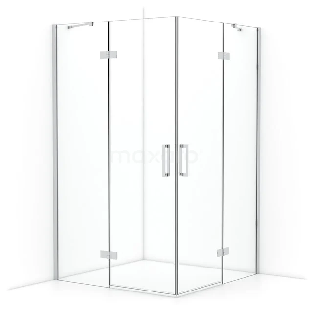Diamond Shower enclosure | 120x120 cm Chrome Clear glass Pivot door Square CDD6666410C