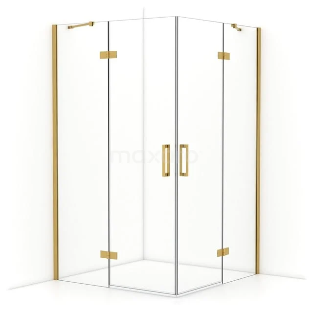 Diamond Duschkabine | 120x120 cm Gold Drehtür Quadrat CDD6666410GG