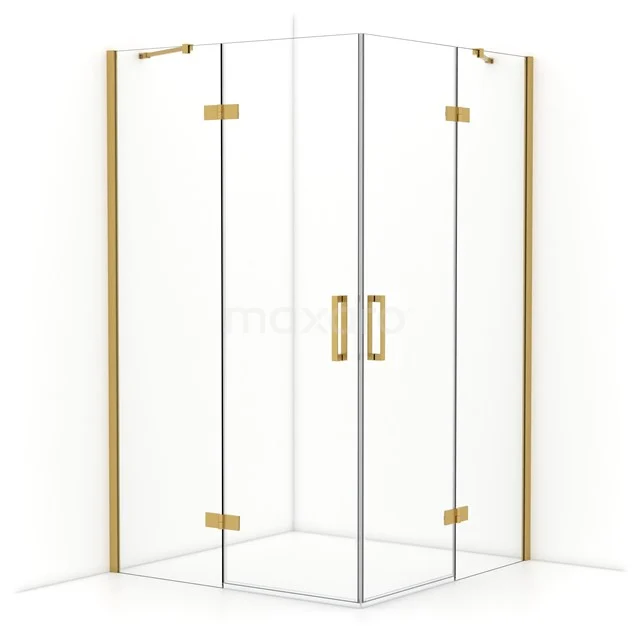 Diamond Shower enclosure | 120x120 cm Gold Clear glass Pivot door Square CDD6666410GG