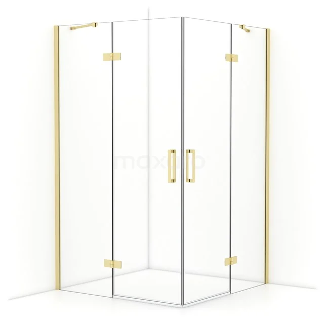 Diamond Shower enclosure | 120x120 cm Light gold Clear glass Pivot door Square CDD6666410LG