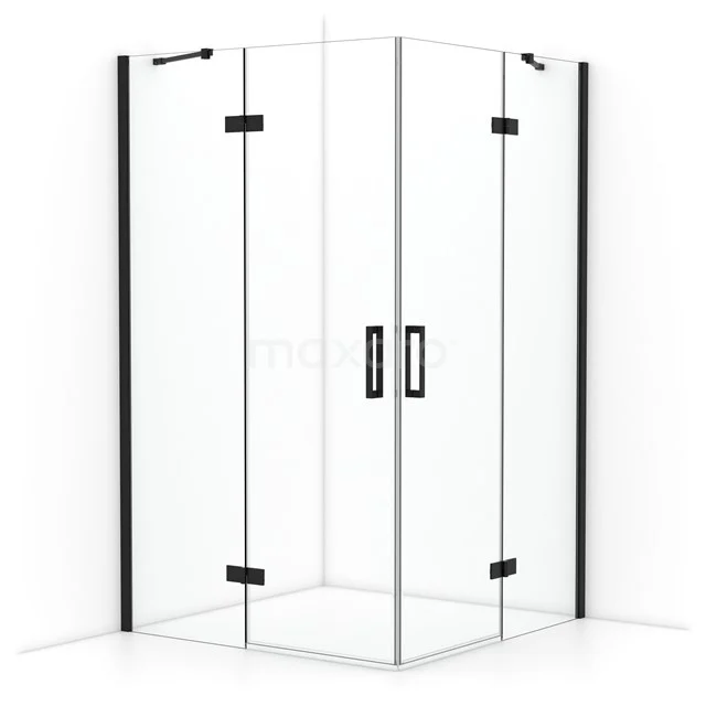 Diamond Shower enclosure | 120x120 cm Matte black Clear glass Pivot door Square CDD6666410MB