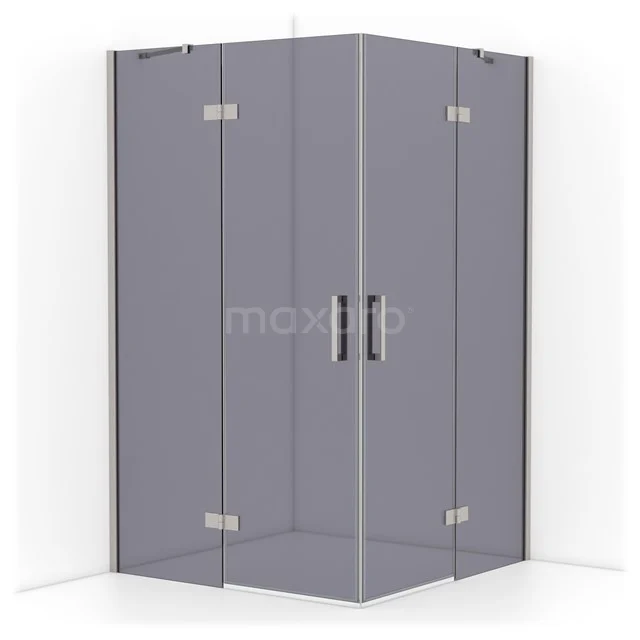 Diamond Shower cabin | 120x120 cm Stainless steel Smoke glass Pivot door Square CDD6666411BR