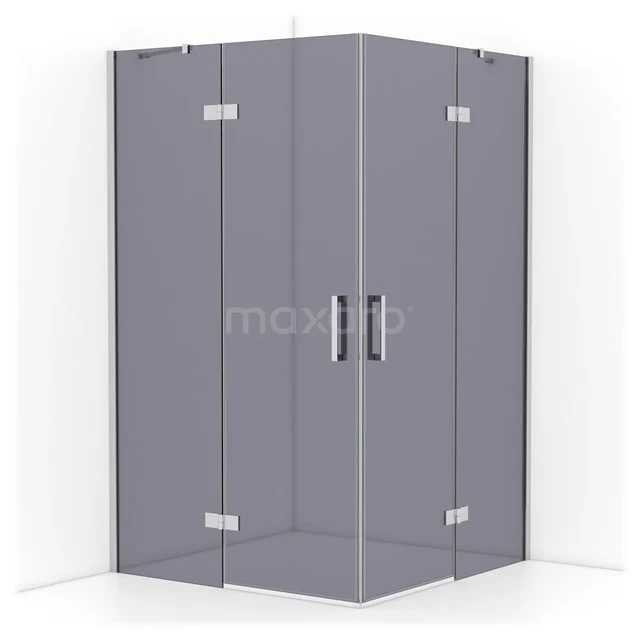 Diamond Shower cabin | 120x120 cm Chrome Smoke glass Pivot door Square CDD6666411C