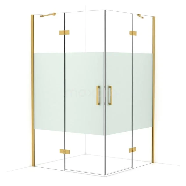 Diamond Duschkabine | 120x120 cm Gold Drehtür Quadrat CDD6666413GG