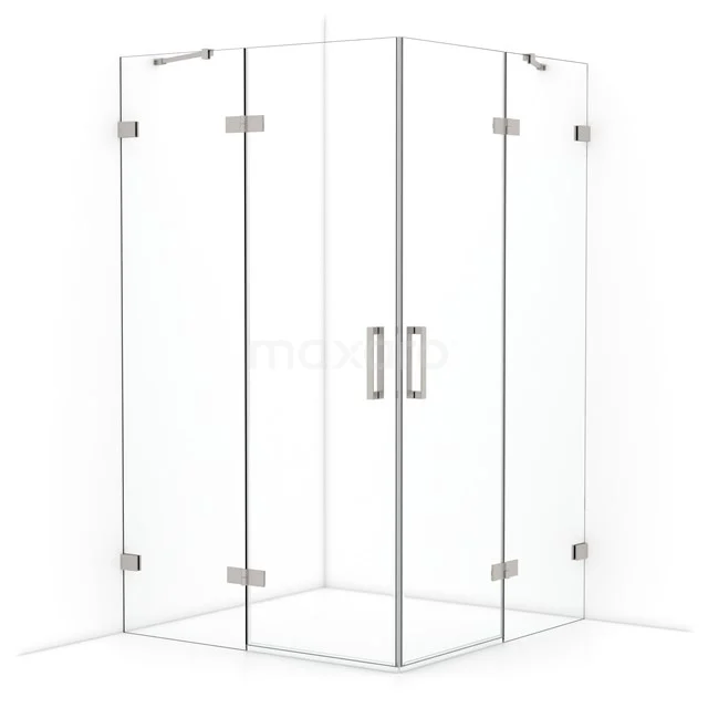 Diamond Shower enclosure | 120x120 cm Stainless steel Clear glass Pivot door Square CDD6666420BR