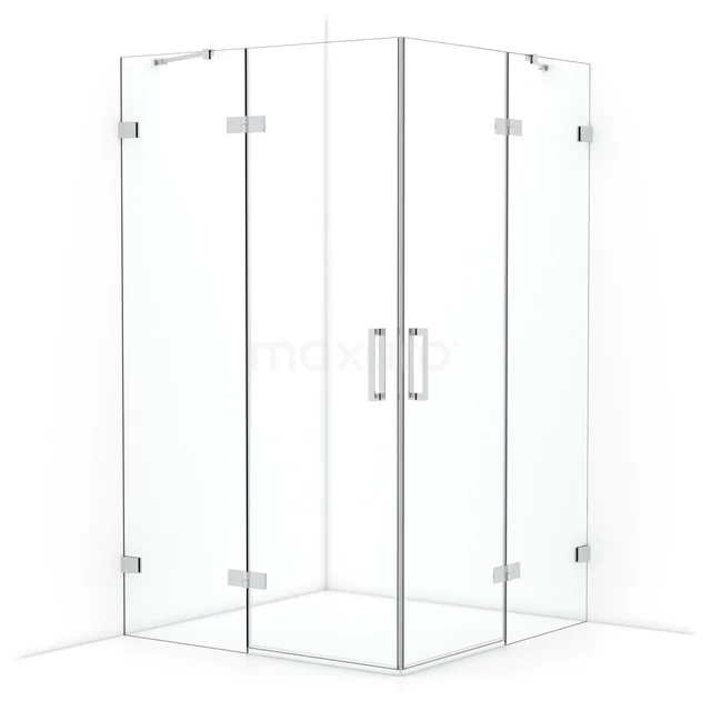 Diamond Shower enclosure | 120x120 cm Chrome Clear glass Pivot door Square CDD6666420C