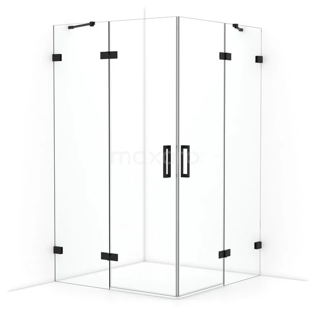 Diamond Shower enclosure | 120x120 cm Matte black Clear glass Pivot door Square CDD6666420MB