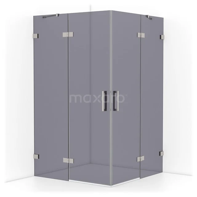 Diamond Shower enclosure | 120x120 cm Stainless steel Smoke glass Pivot door Square CDD6666421BR