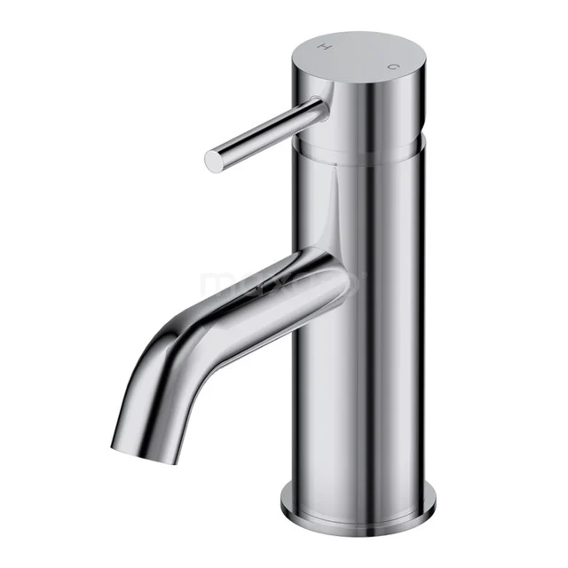 Balance Waschbeckenarmatur Unterputz | Chrom | Einhebelmischer F2501A Kleine, chromatische Waschbeckenarmatur mit einer modernen Zylinderform und einem einzelnen Hebel, ideal für ein stilvolles Badezimmer-Upgrade.