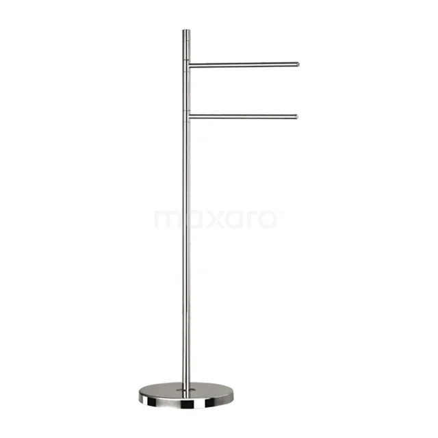 Towel holder with sleek design shape, made of brushed stainless steel, ideal for modern bathrooms.