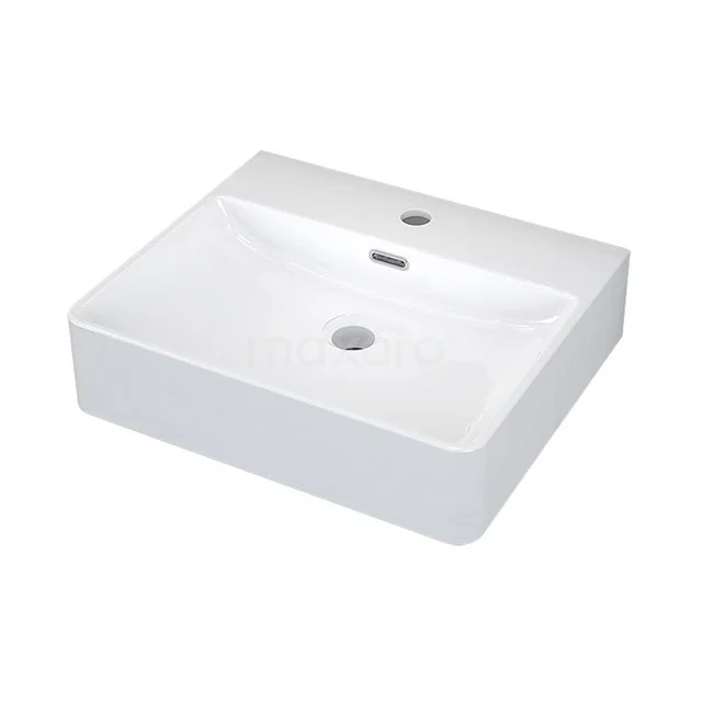 Wall-hung basin Clasico 50.5 cm Ceramic White 1 Tap hole K110-1220