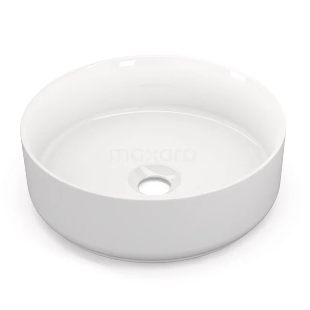 Aufsatzwaschbecken Clasico Keramik Weiß 35,5x11,5cm Rund K120-0280GW Runde, weiße Aufsatzwaschbecken aus Keramik, ideal für ein modernes Badezimmer, mit glatter Oberfläche und scharfer Kante.