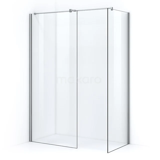 Sleek glass shower screen with aluminium profiles, ideal for modern bathroom design.