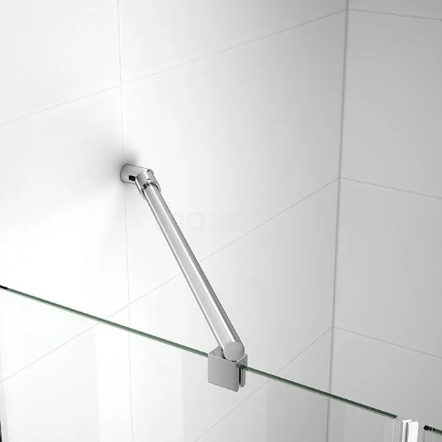 Moderne Edelstahl Duschwandstütze, verstellbar mit minimalistischem Design, ideal für ein stilvolles und stabiles Badezimmerinterieur.