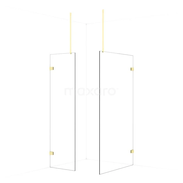 Diamond begehbare Dusche | 110x60 cm Helles Gold 2 feste Wände IDB0611920LG Diamond begehbare Dusche | 110x60 cm Helles Gold 2 feste Wände IDB0611920LG