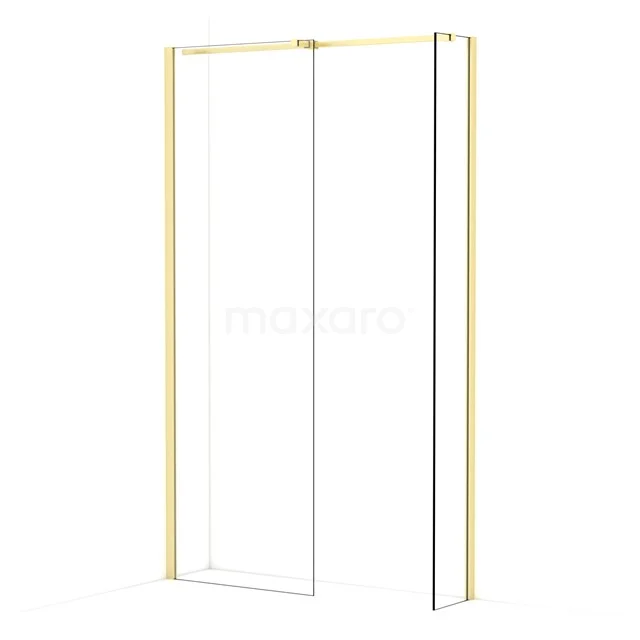 Diamond begehbare Dusche | 70x30 cm Helles Gold  2 feste Wände IDB0703310LG