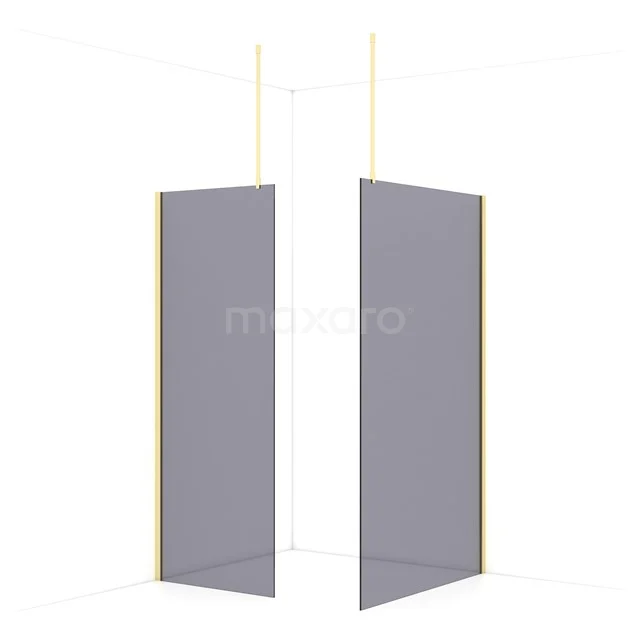 Diamond begehbare Dusche | 120x80 cm Helles Gold 2 feste Wände IDB0812911LG Diamond begehbare Dusche | 120x80 cm Helles Gold 2 feste Wände IDB0812911LG