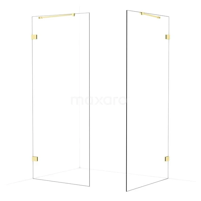 Diamond begehbare Dusche | 100x90 cm Helles Gold 2 feste Wände IDB0910420LG Diamond begehbare Dusche | 100x90 cm Helles Gold 2 feste Wände IDB0910420LG