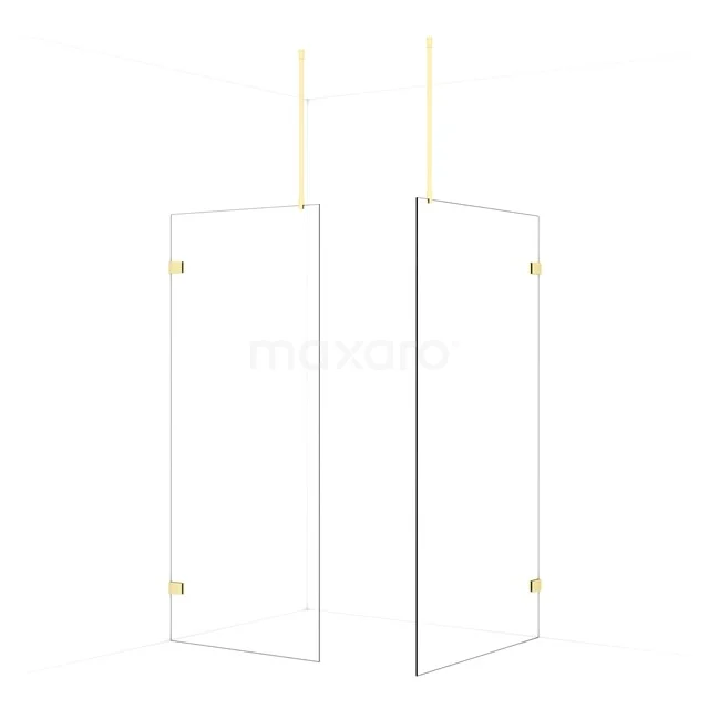 Diamond begehbare Dusche | 110x90 cm Helles Gold 2 feste Wände IDB0911920LG Diamond begehbare Dusche | 110x90 cm Helles Gold 2 feste Wände IDB0911920LG