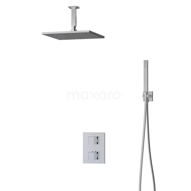 Cubic Rain shower Built-in | Chrome 30 cm Rain shower Thermostatic BIC22-00021