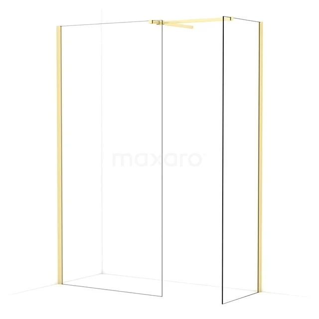Diamond begehbare Dusche | 100x60 cm Helles Gold 2 feste Wände IDB1006510LG Diamond begehbare Dusche | 100x60 cm Helles Gold 2 feste Wände IDB1006510LG