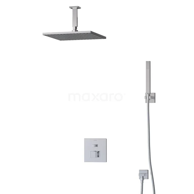 Cubic Rain shower Built-in | Chrome 30 cm Rain shower Single lever BIC22-00078