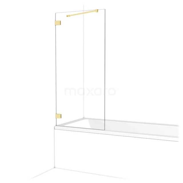 Diamond Bath screen | 70 cm Light Gold Clear glass BDA07220LG