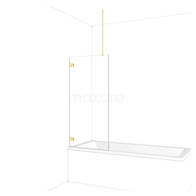 Diamond Bath screen | 70 cm Light Gold Clear glass BDA07720LG