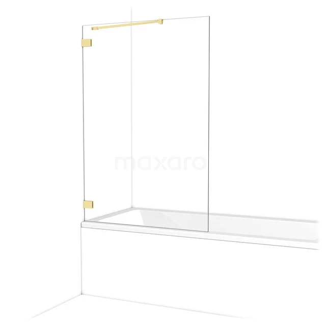 Diamond Bath Screen | 100 cm Light Gold Clear glass BDA10220LG