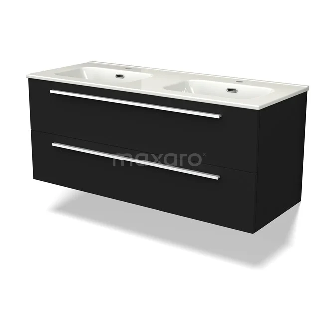 Canto Bathroom furniture with sink | 120 cm Black front Ceramic 2 Stacked drawers BMW02-00049 Canto Bathroom furniture with sink | 120 cm Black front Ceramic 2 Stacked drawers BMW02-00049