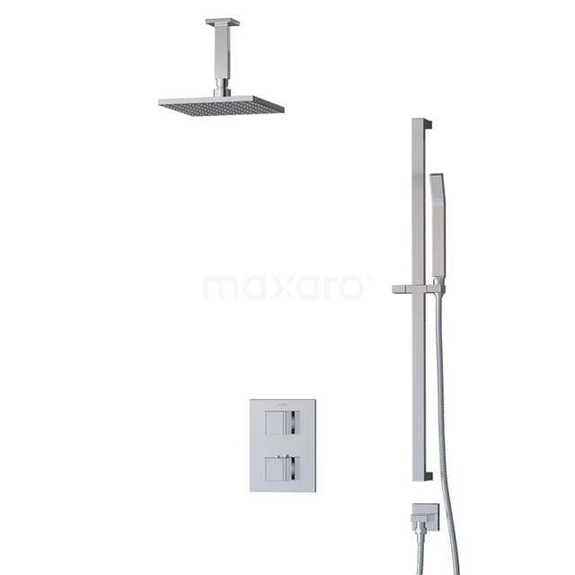 Cubic Rain shower Built-in | Chrome 20 cm Rain shower Thermostatic BIC22-00209