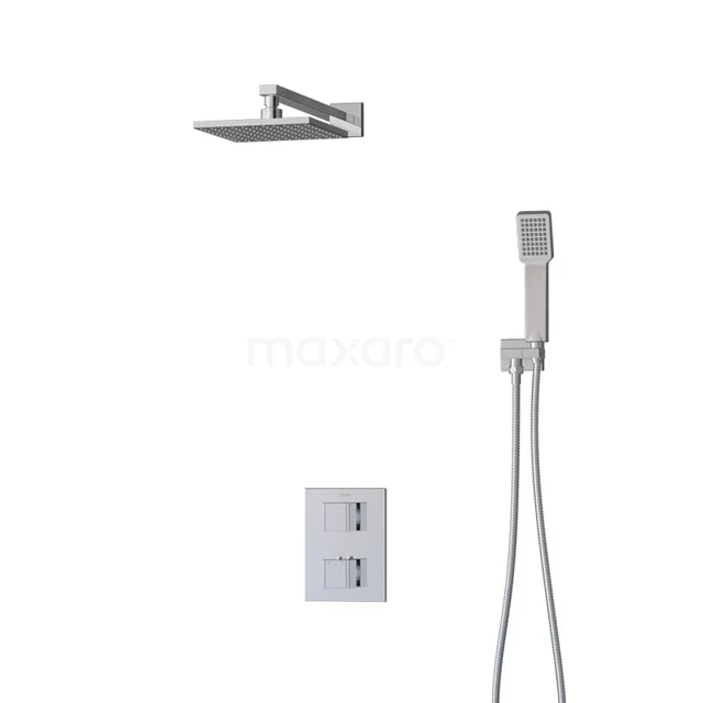 Cubic Rain shower Built-in | Chrome 20 cm Rain shower Thermostatic BIC22-00253